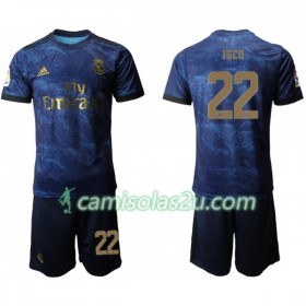 Camisolas de Futebol Real Madrid ISCO 22 Criança Equipamento Alternativa 2019/20 Manga Curta